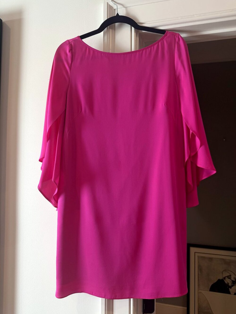 MILLY Hot Pink Butterfly Sleeve Shift Dress Size 6